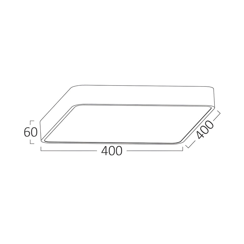 Braytron Blade Plafondlamp 36W Zwart SS SQR 3IN1 WAT3