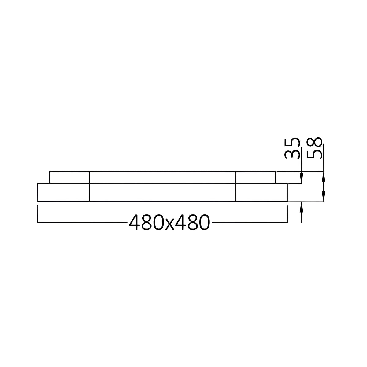 Braytron Bella Plafondlamp 36W IP20 Zwart SLS SR SQR 3IN1