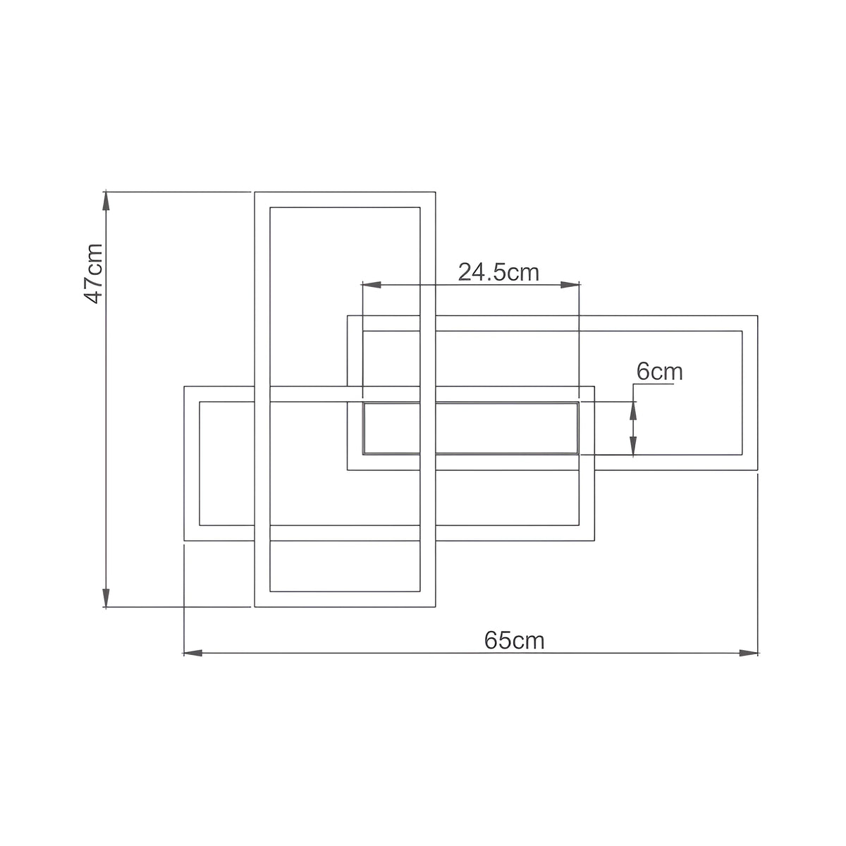 Braytron Nela Plafondlamp 65W IP20 Zwart SS2 RND RMT