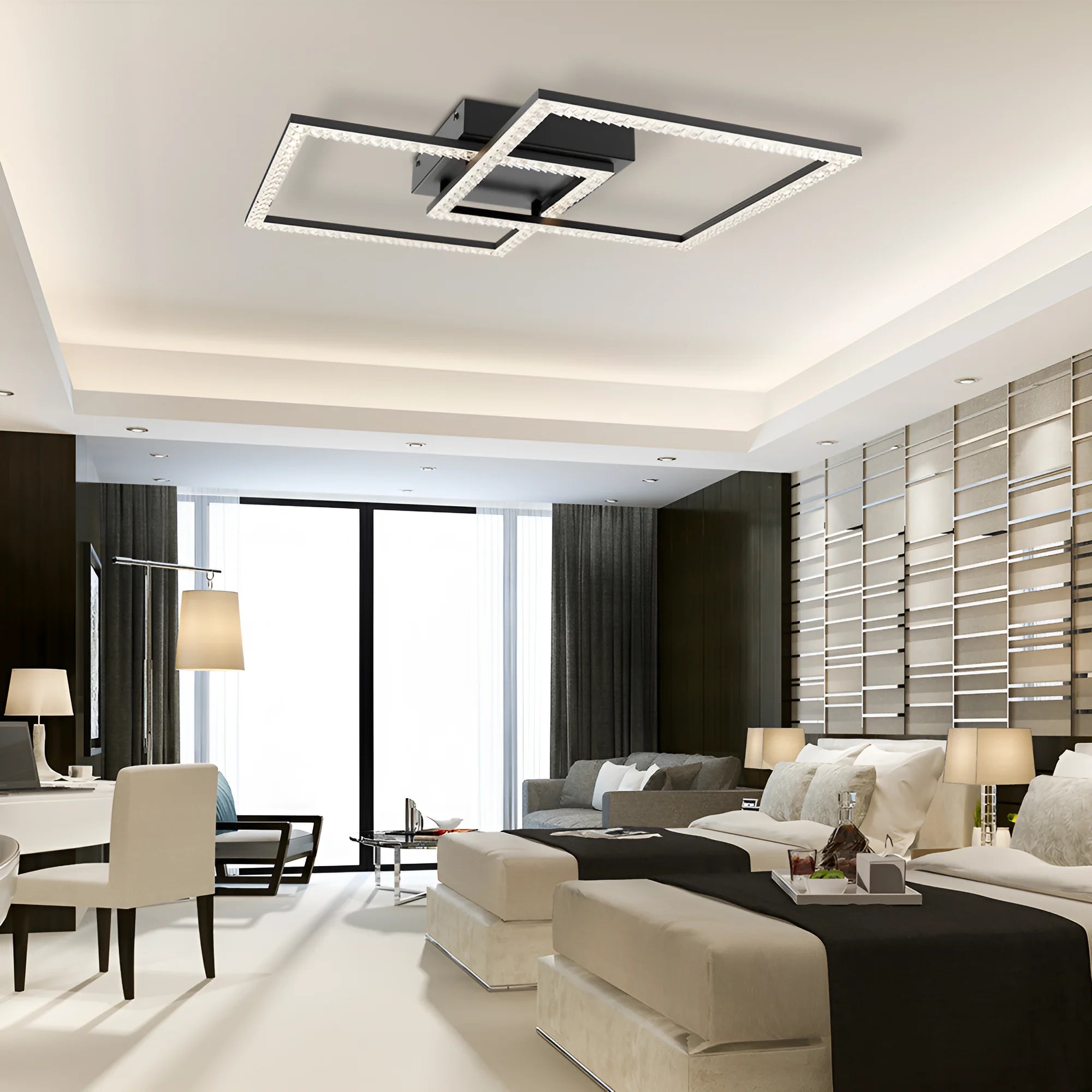 Braytron Crystal Plafondlamp 55W Wit A 3IN1 RMT