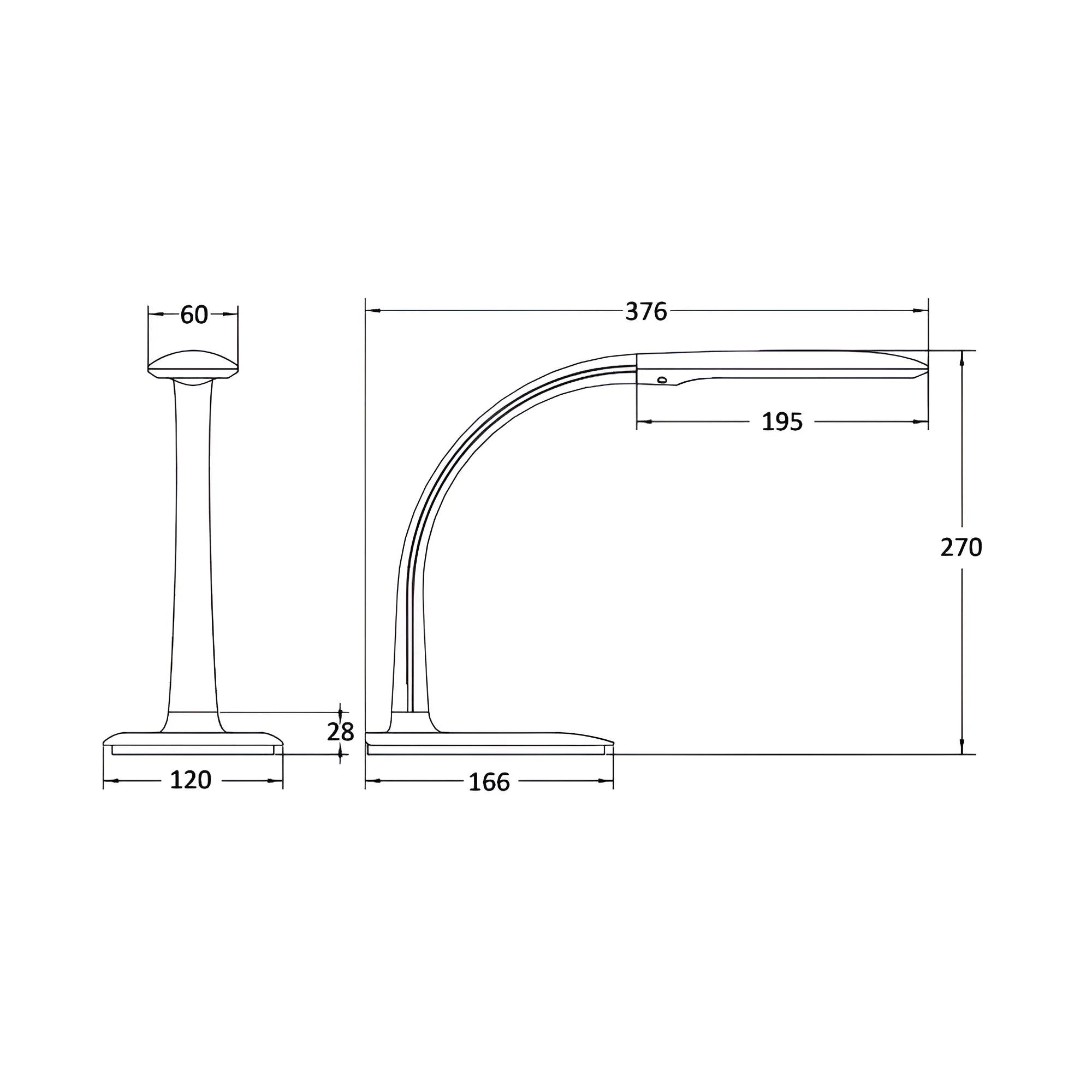 Braytron Lb132 Bureaulamp 7W 5000K Zwart