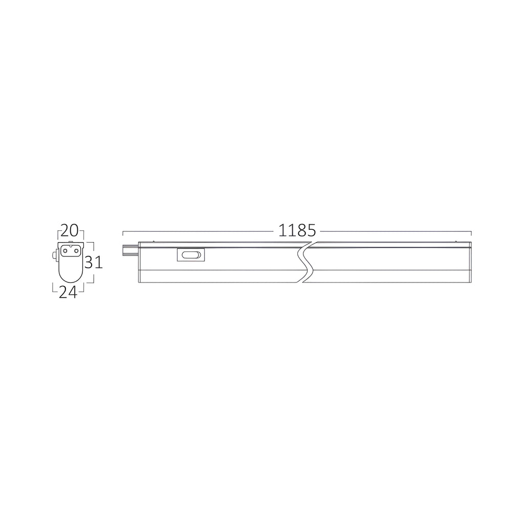 Braytron Ledline LED Wandlamp 14W 6500K Wit RND
