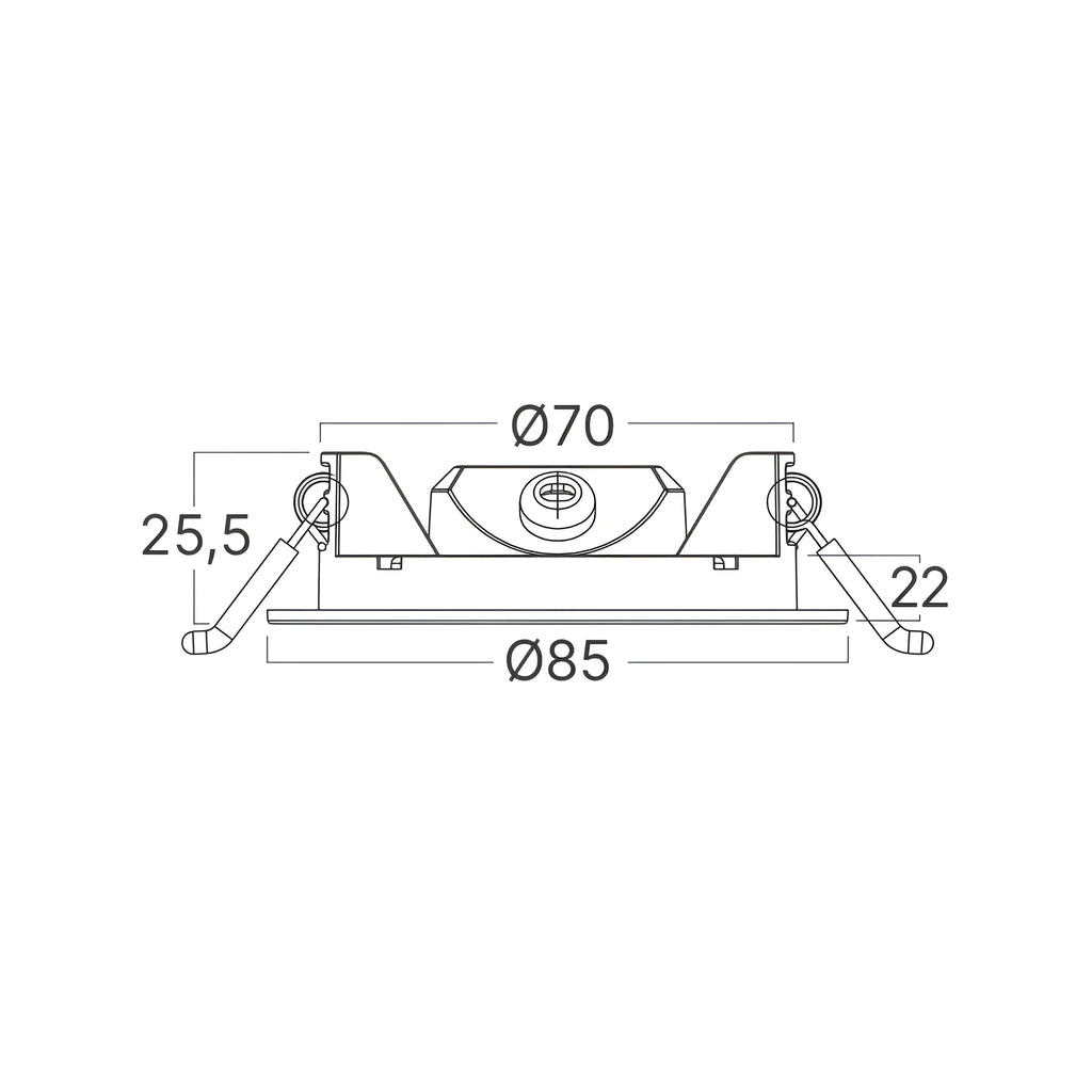 Braytron Smd LED Paneel 3W Zwart CRP RND 3INC 3IN1