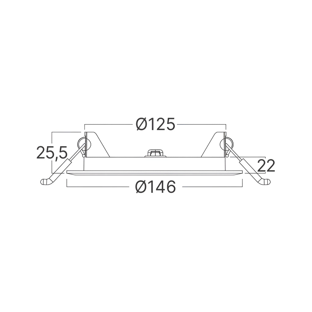 Braytron Smd LED Paneel 9W Wit CRP RND 5INC 3IN1