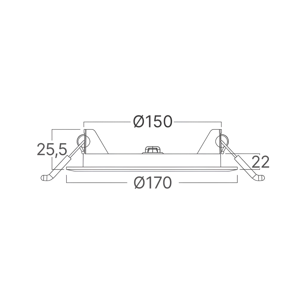 Braytron Smd LED Paneel 12W Wit CRP RND 6INC 3IN1