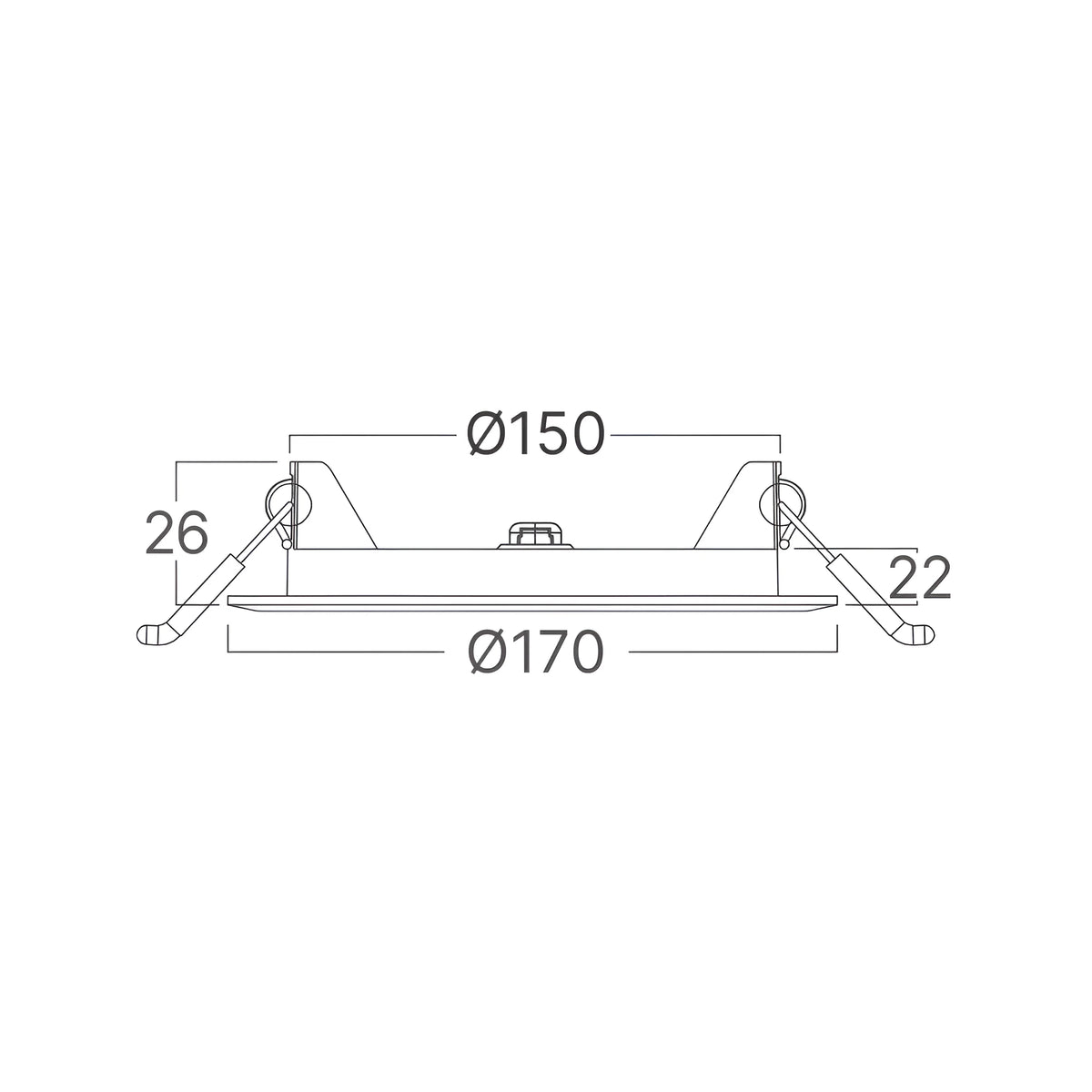 Braytron Smd LED Paneel 12W Wit CRP RND DIM 8INC 3IN1