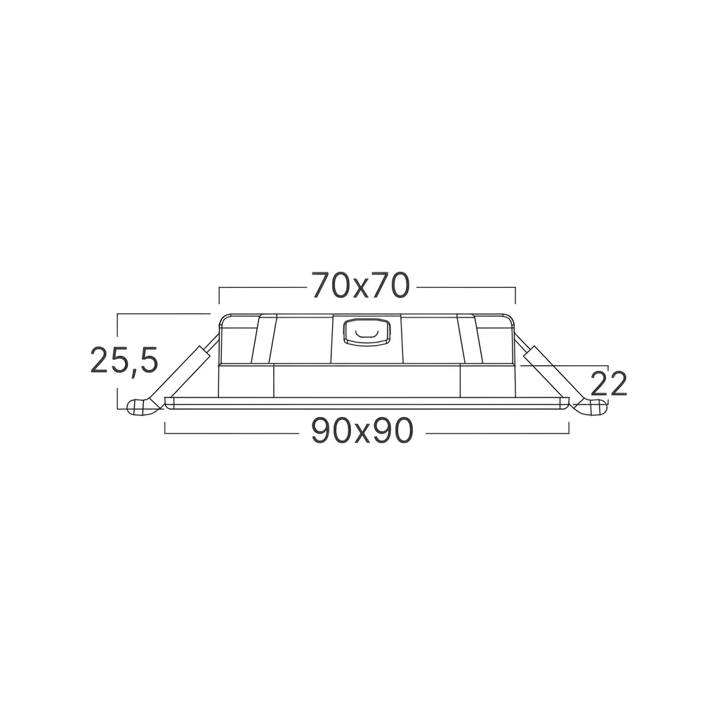 Braytron Smd LED Paneel 3W Wit CSP SQR 3INC 3IN1