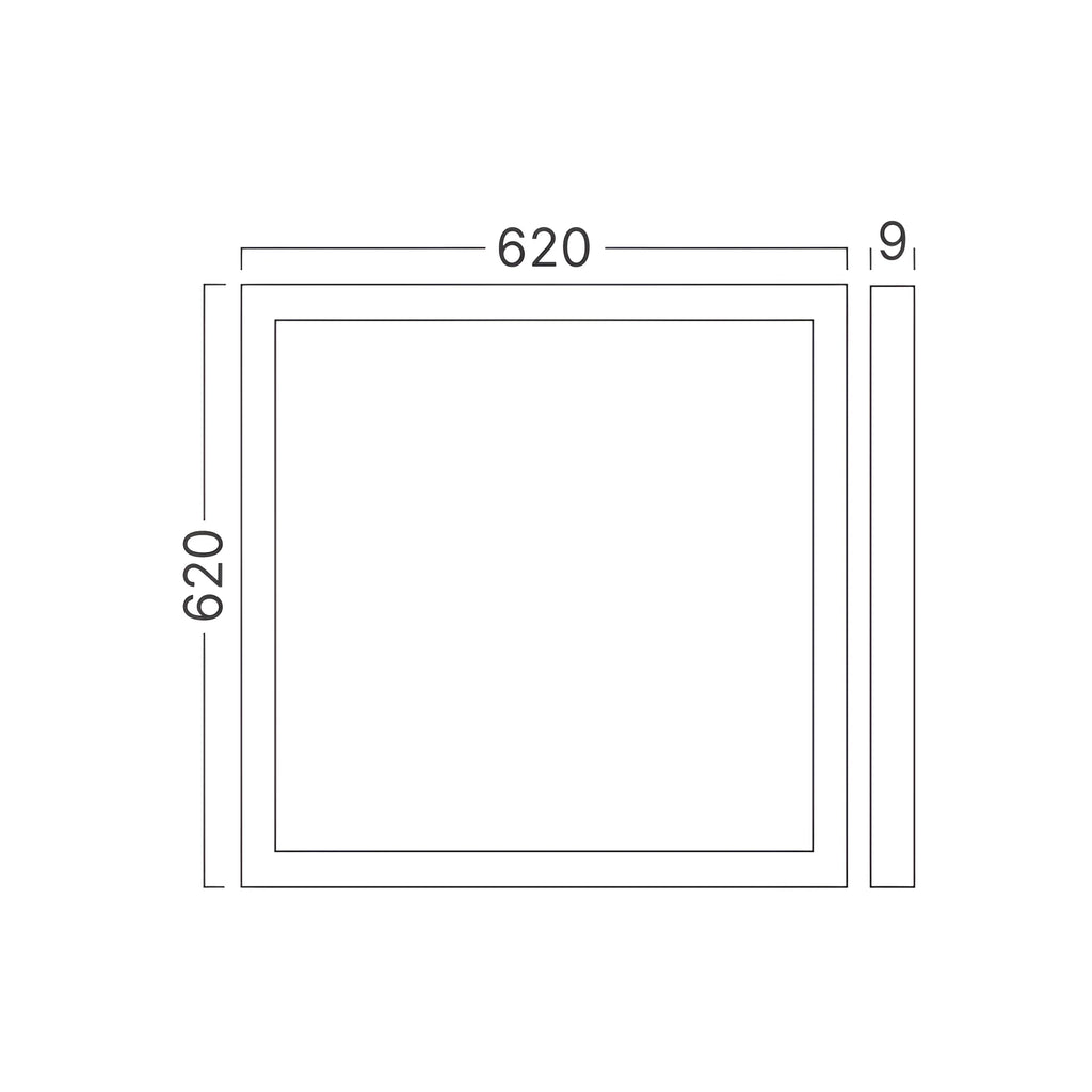 Braytron Panelled LED Paneel 40W Wit 620x620 3IN1
