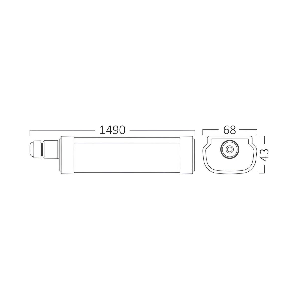 Braytron Proline Waterdichte Armatuur 60W 6500K IP65 IPG M