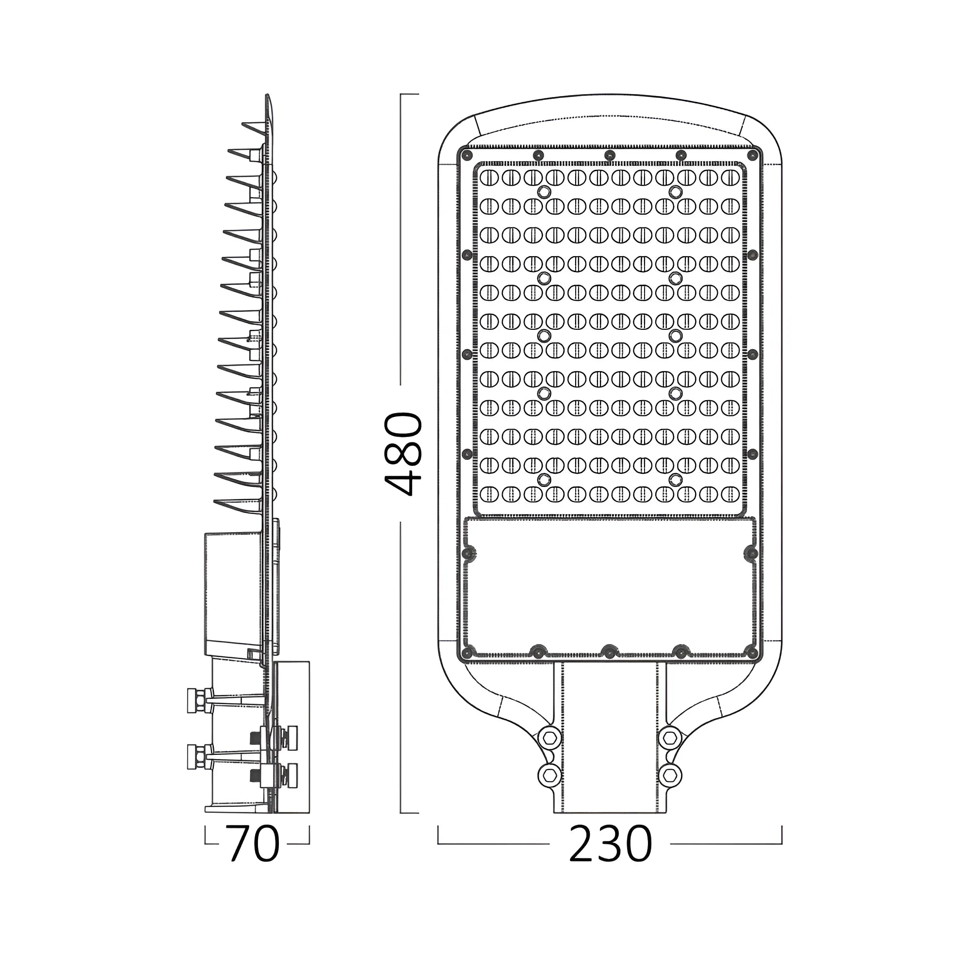 Braytron St83 Straatlamp 100W 4000K IP66 Grijs