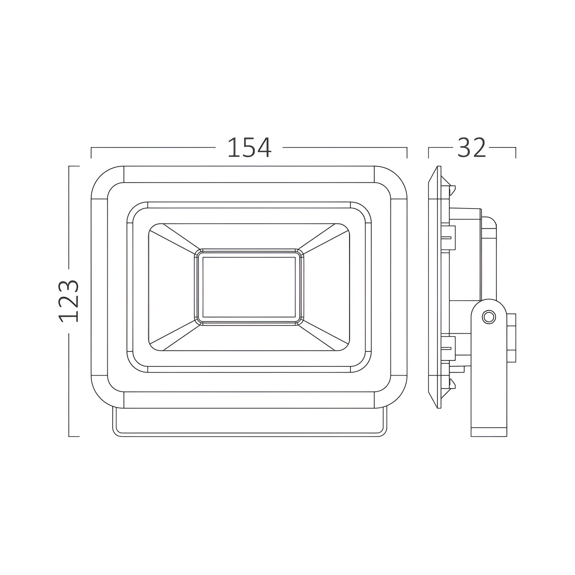 Braytron Flood LED Schijnwerper 30W 4000K IP65 Zwart SF
