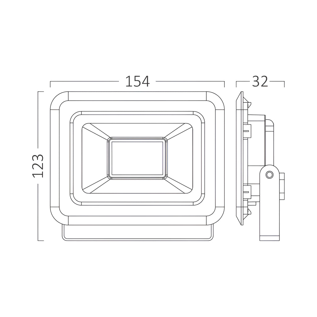 Braytron Flood LED Schijnwerper 30W 6500K IP65 Zwart SF