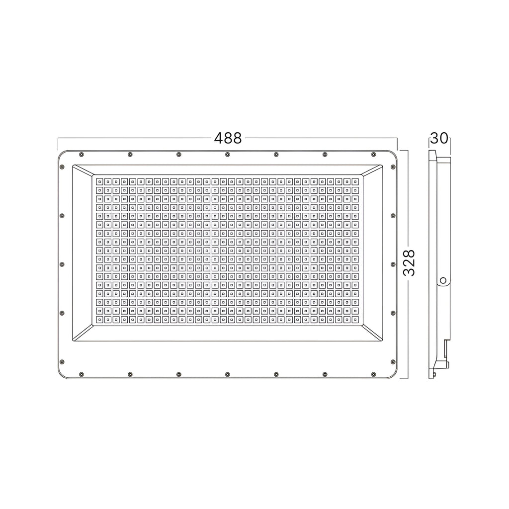 Braytron Flood LED Schijnwerper 400W IP65 Grijs PF 3IN1