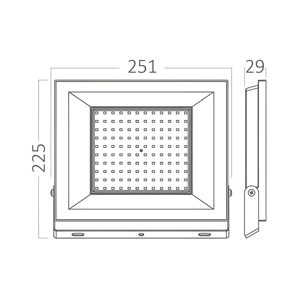 Braytron Flood LED Schijnwerper 100W 6500K IP65 Zwart CF