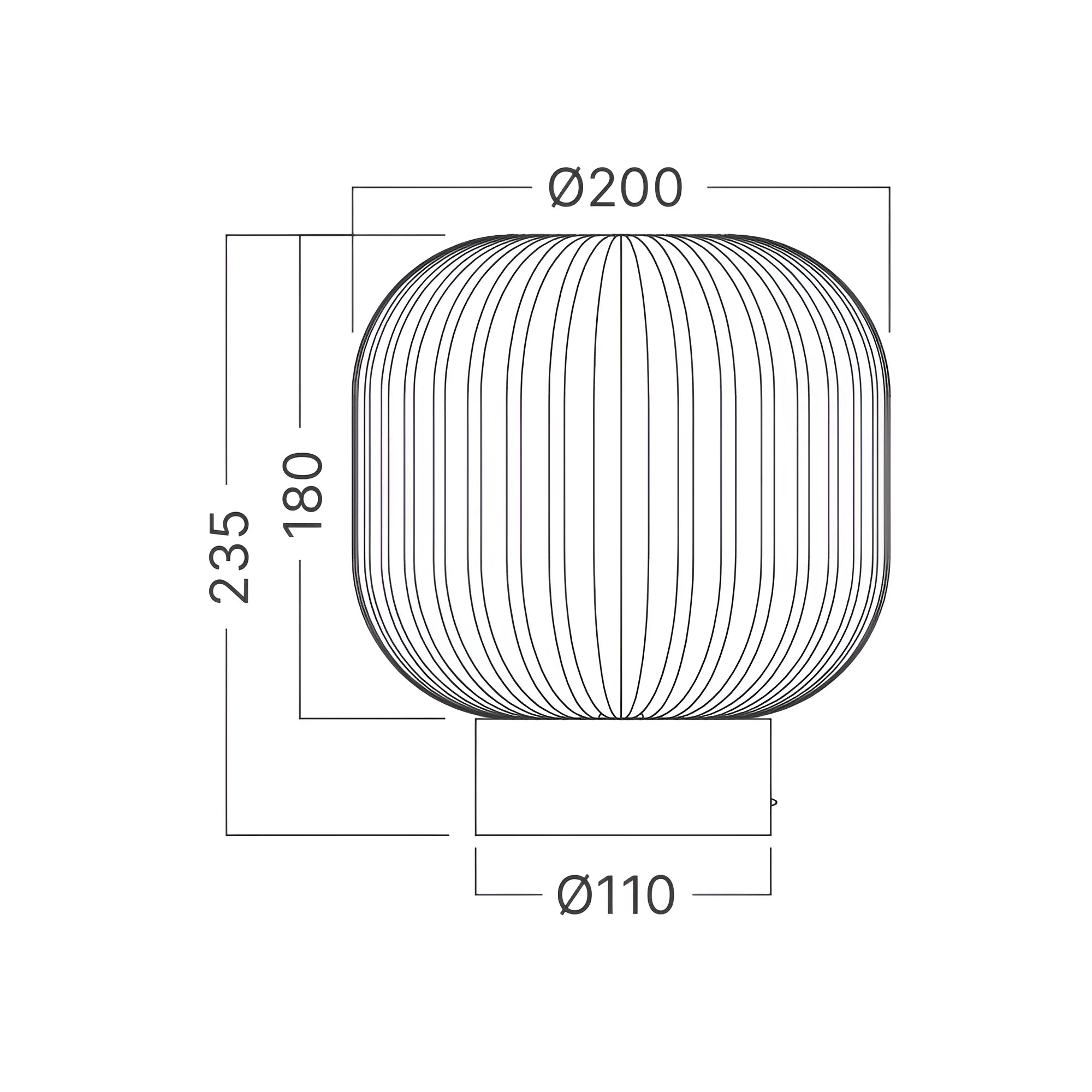 Braytron S009T Tafellamp Zwart 1H 1xE27 OPL