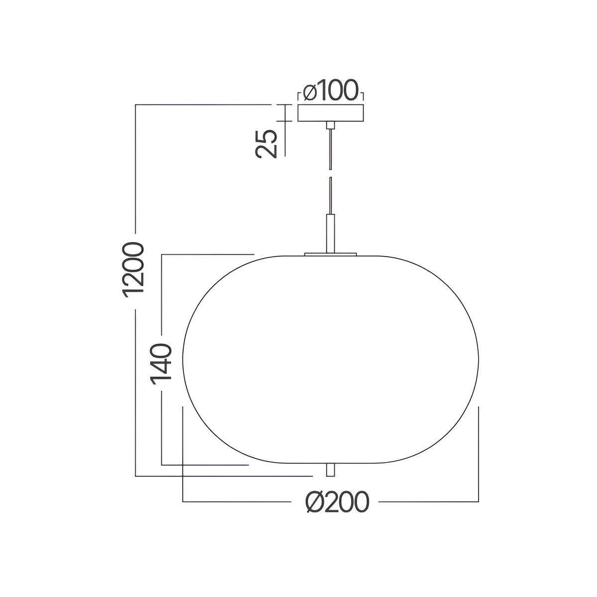 Braytron S011R Hanglamp Zwart 1H 1xE14 OPL
