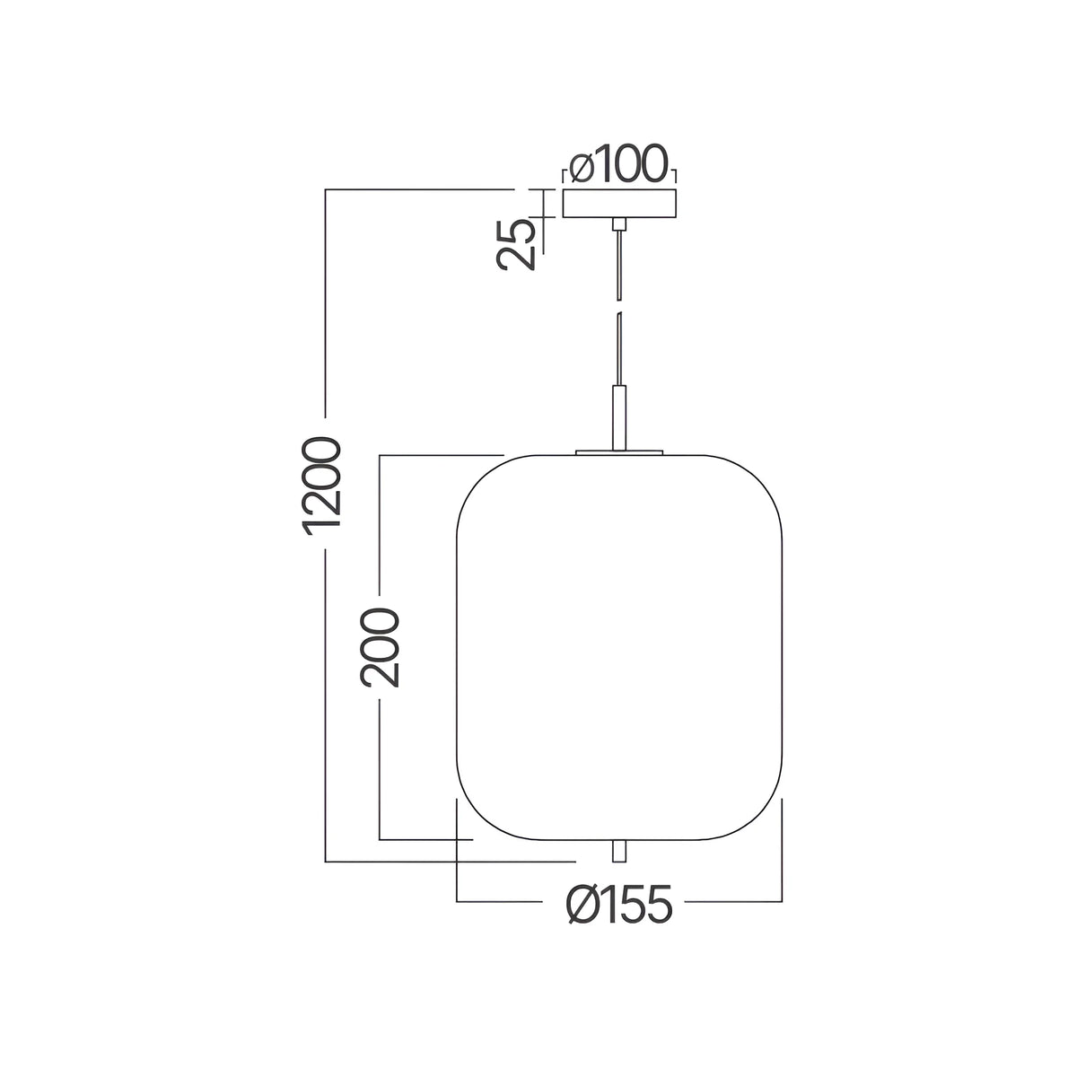 Braytron S011R Hanglamp Zwart 1H 1xE14 OPL