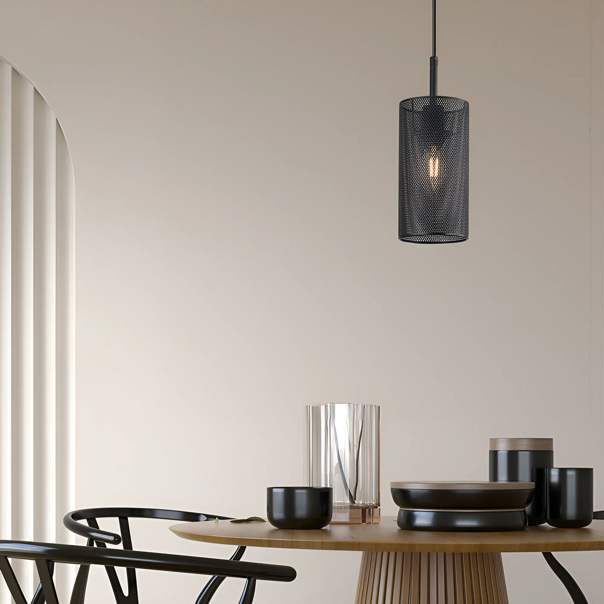 Braytron W002R Hanglamp Zwart 1H 1xE14