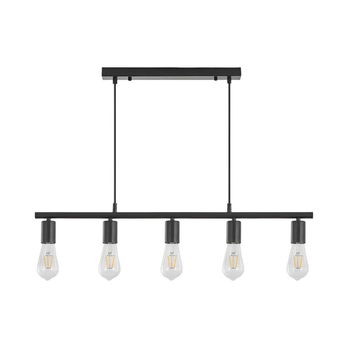 Braytron G006S Hanglamp Zwart 5H 5xE27