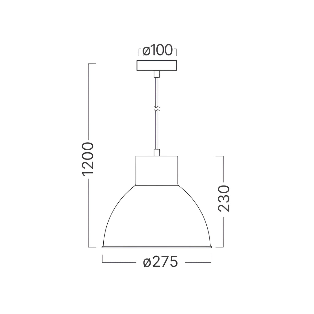 Braytron P008R Hanglamp 1H 1xE27 BLU