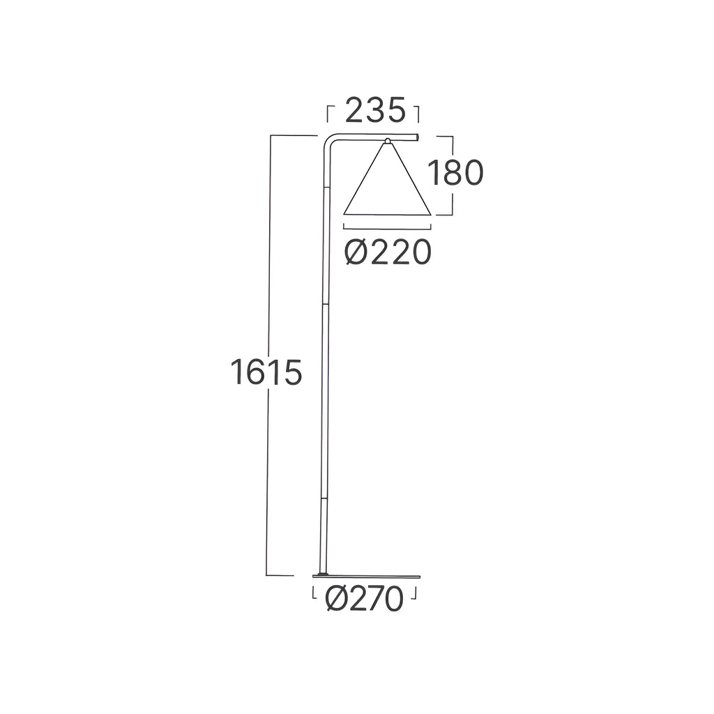 Braytron P010T Vloerlamp Goud 1H 1xE27