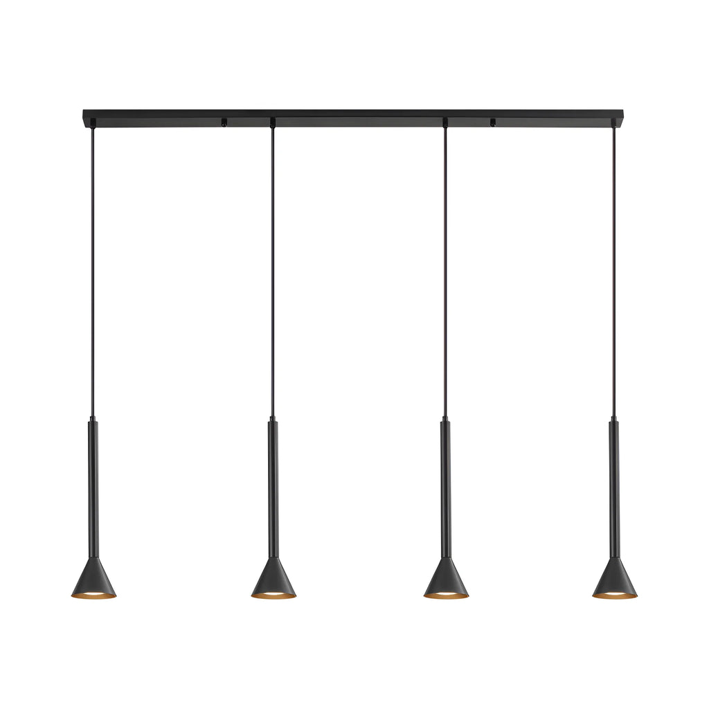 Braytron P011S Hanglamp Zwart 4H 4xGU10