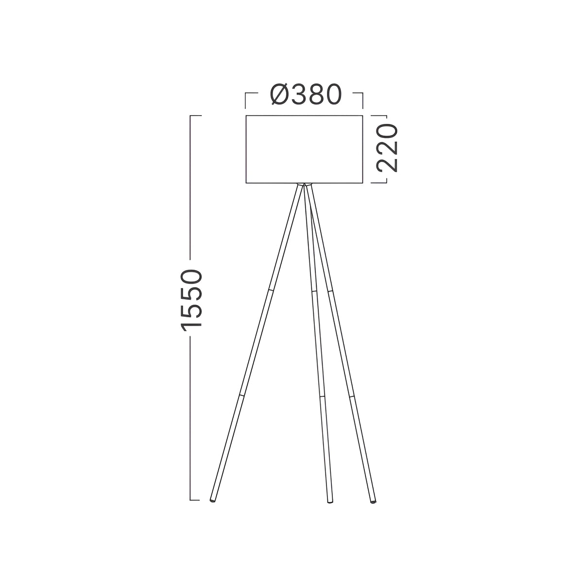 Braytron F003T Vloerlamp Wit 1H 1xE27