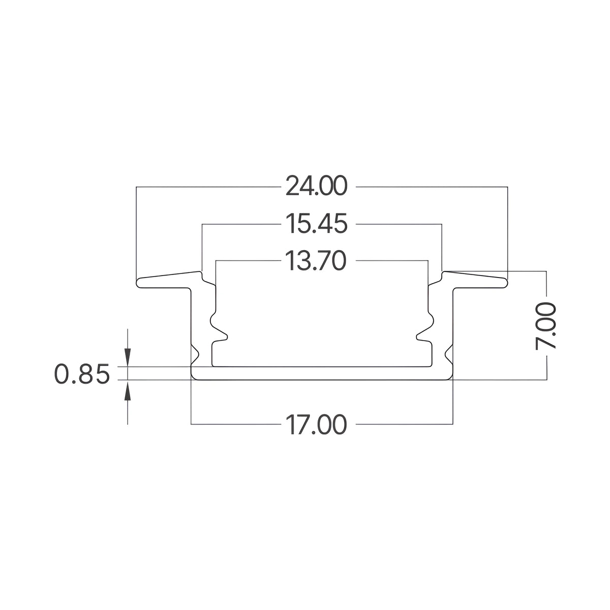 Braytron Rc1707 Aluminium Profiel Zilver 2MT