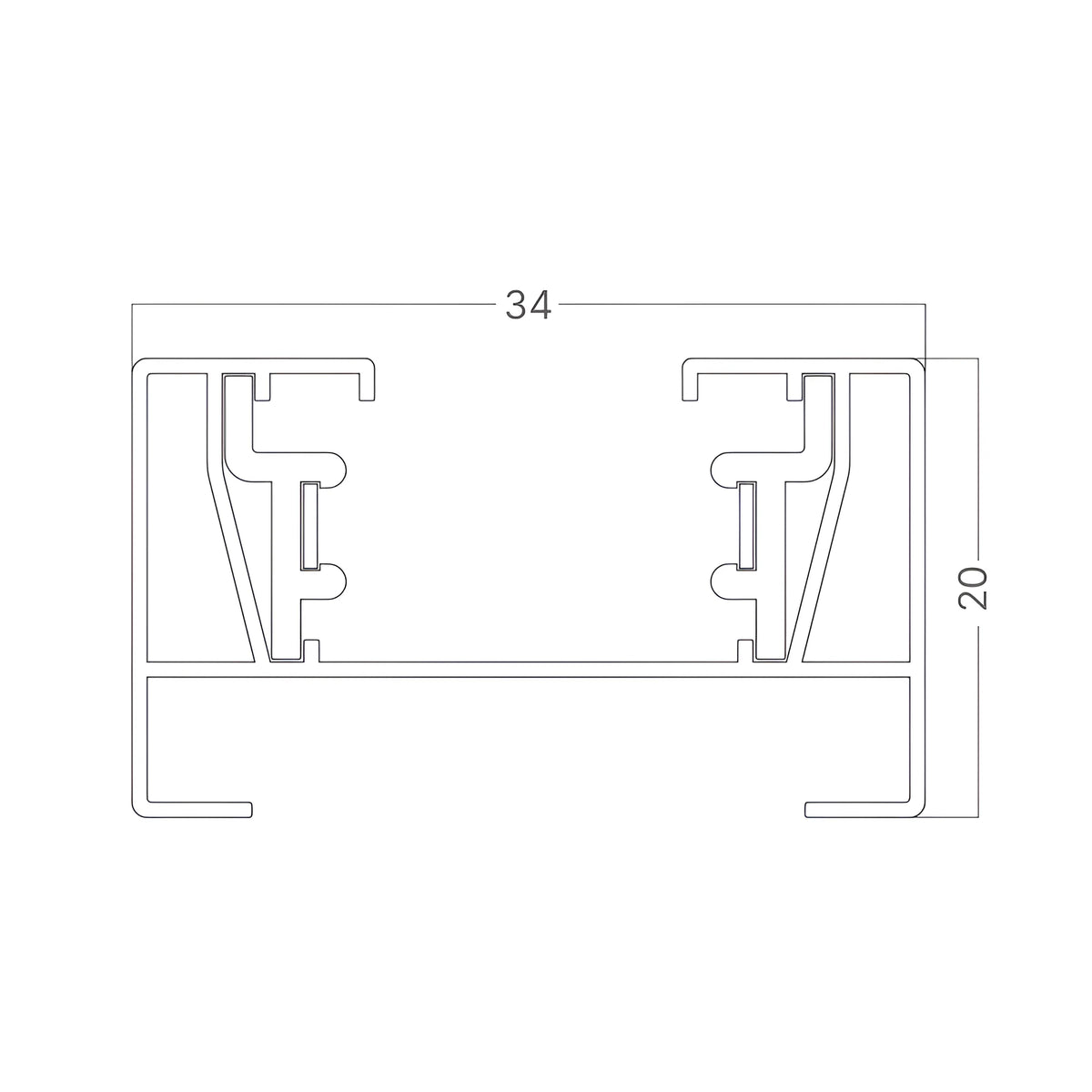 Braytron 2M Railsysteem Wit 2WRS