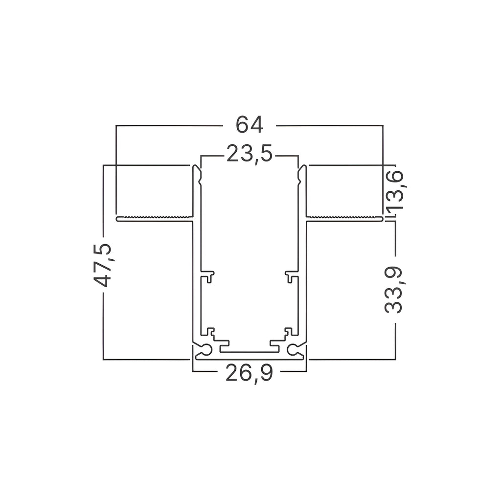 Braytron M20A Magneetrail-armatuur 48VDC Zwart TR01 2M