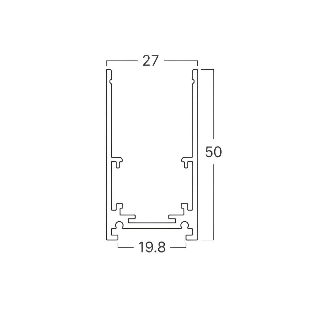 Braytron M20A Magneetrail-armatuur 48VDC Zwart SR01 2M