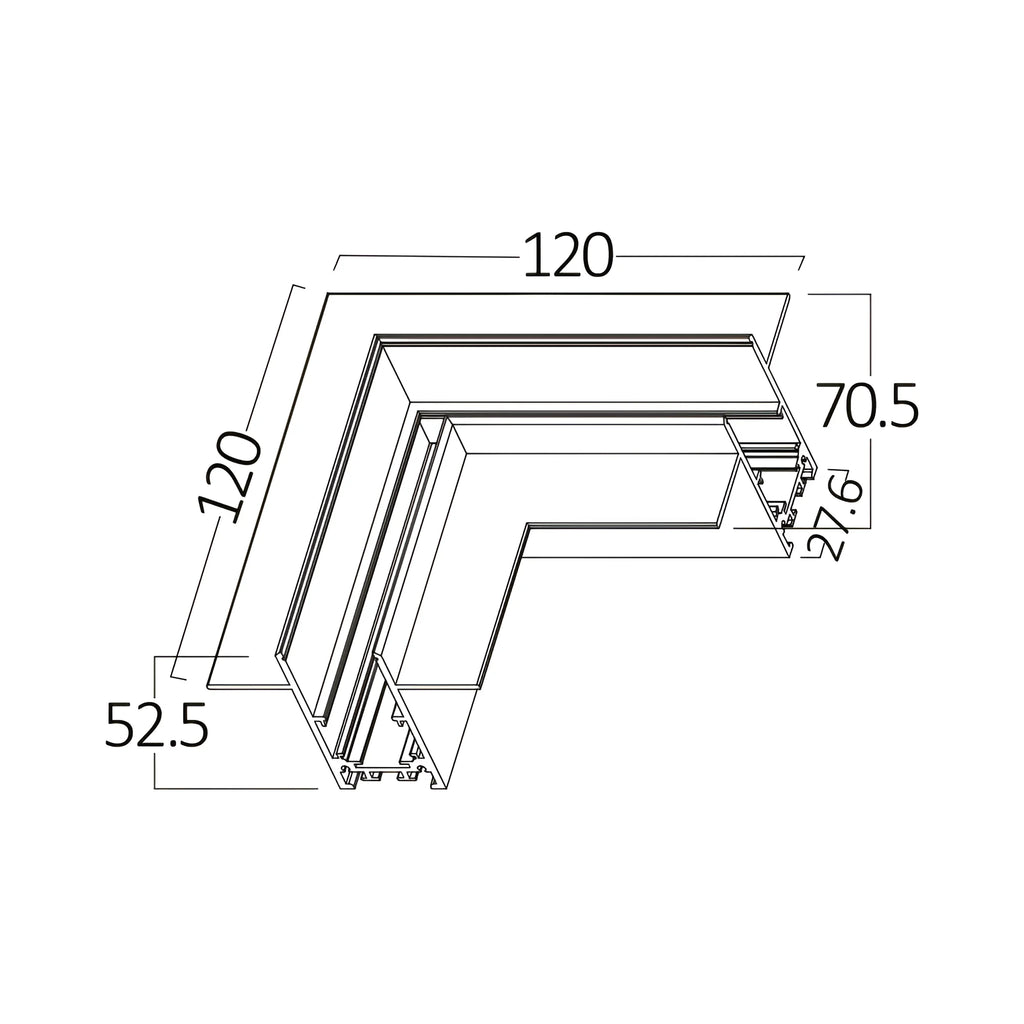 Braytron M20A Magneetrail-armatuur Zwart TR01 1