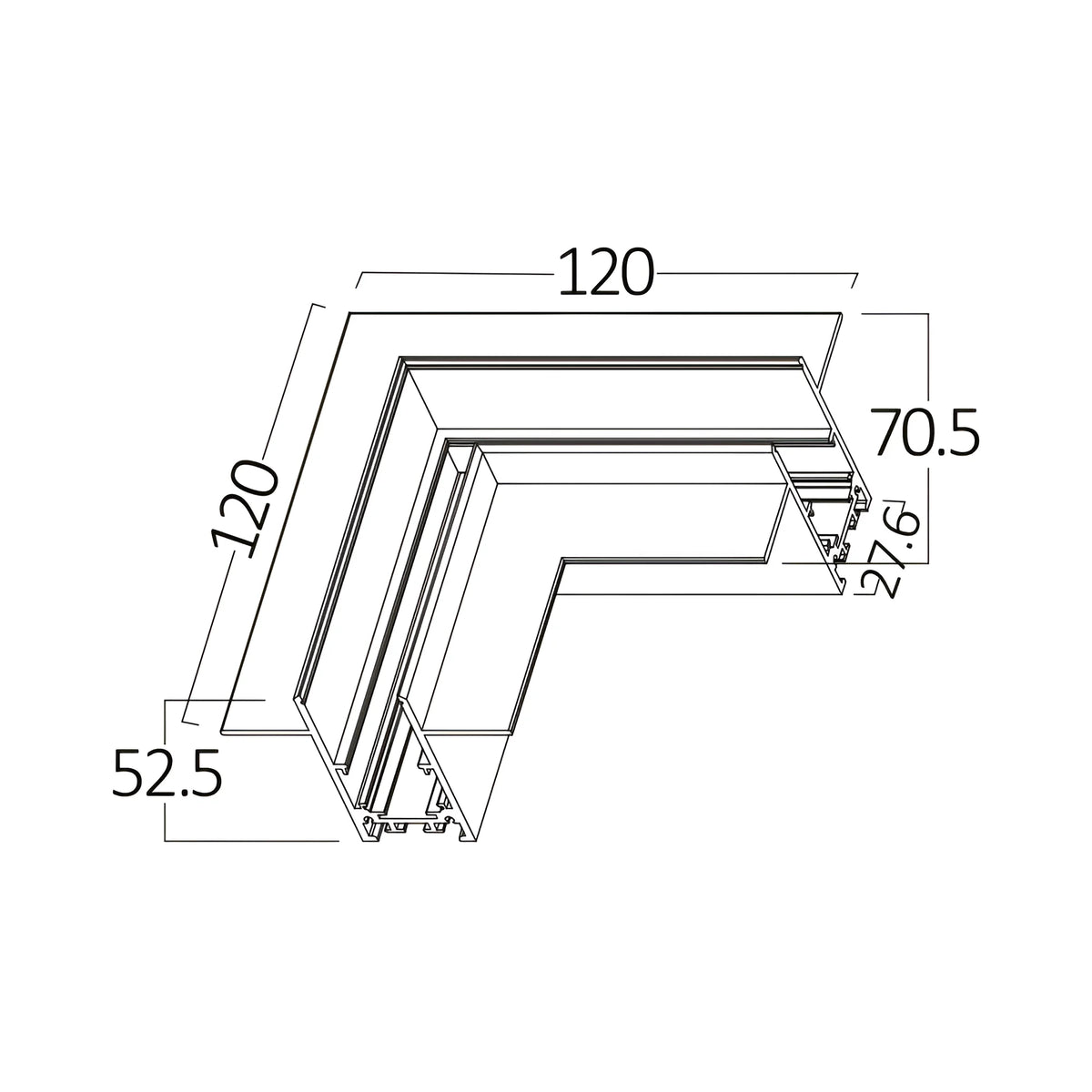 Braytron M20A Magneetrail-armatuur Zwart TR01 1