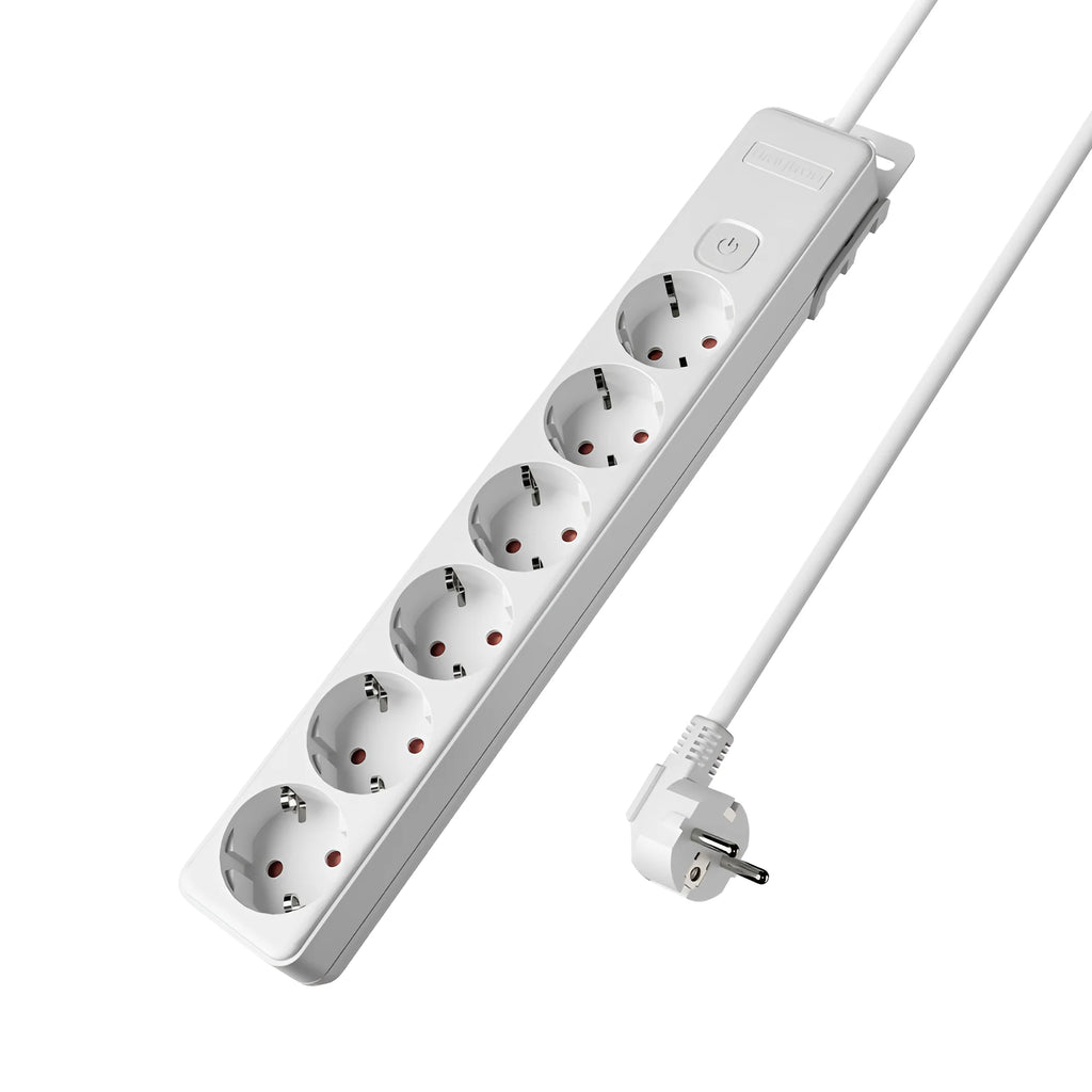 Braytron Xline Verlengsnoer met stekkerdoos 6WAY EU SWC 3x1,5mm2 5M