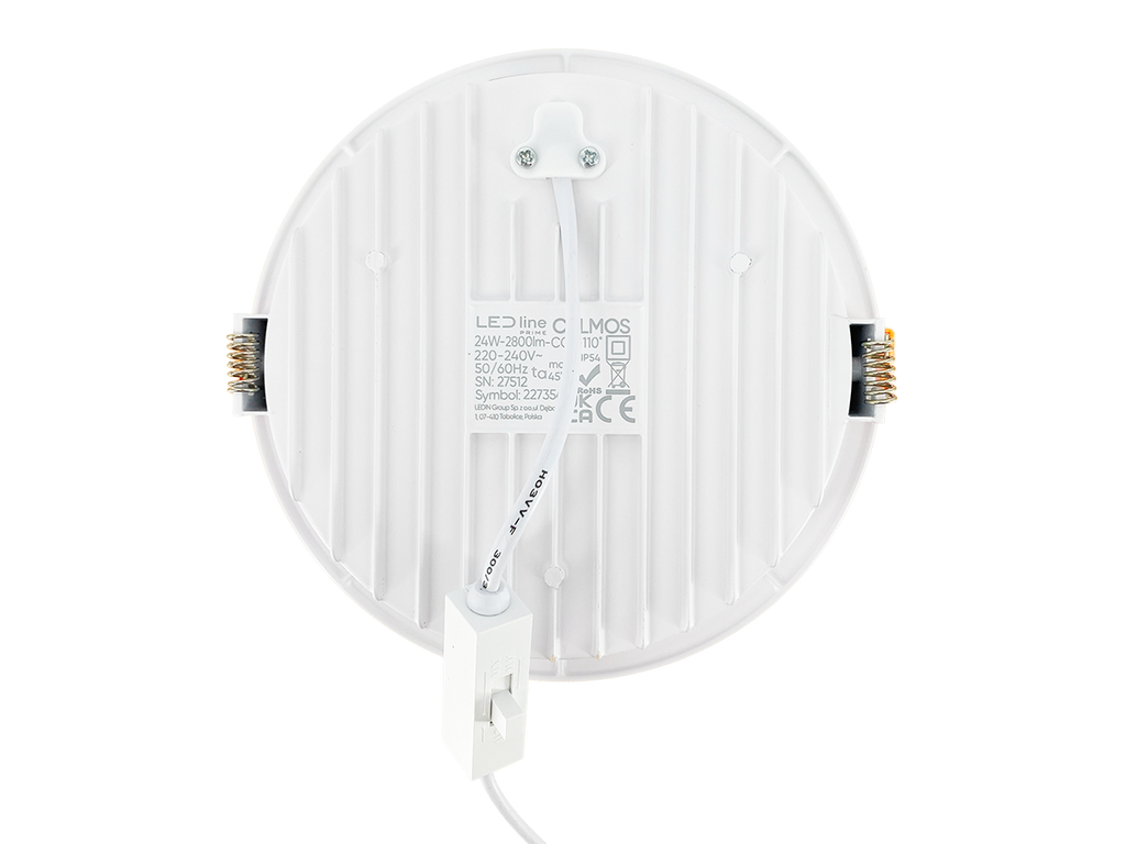Downlight CALMOS 3CCT (3/4/6,5K) 24W 2800lm rond IP54 Wit PRIME DALI
