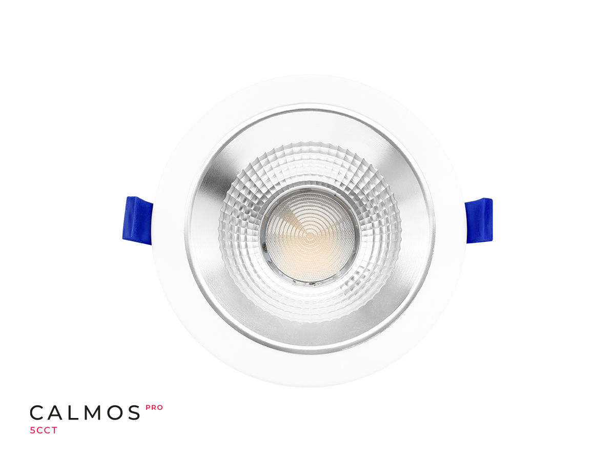 Downlight CALMOS PRO 5CCT (2,7/3/4/5/6K) 15/19W 2280lm 60° rond IP65 wit UGR<19 PRIME