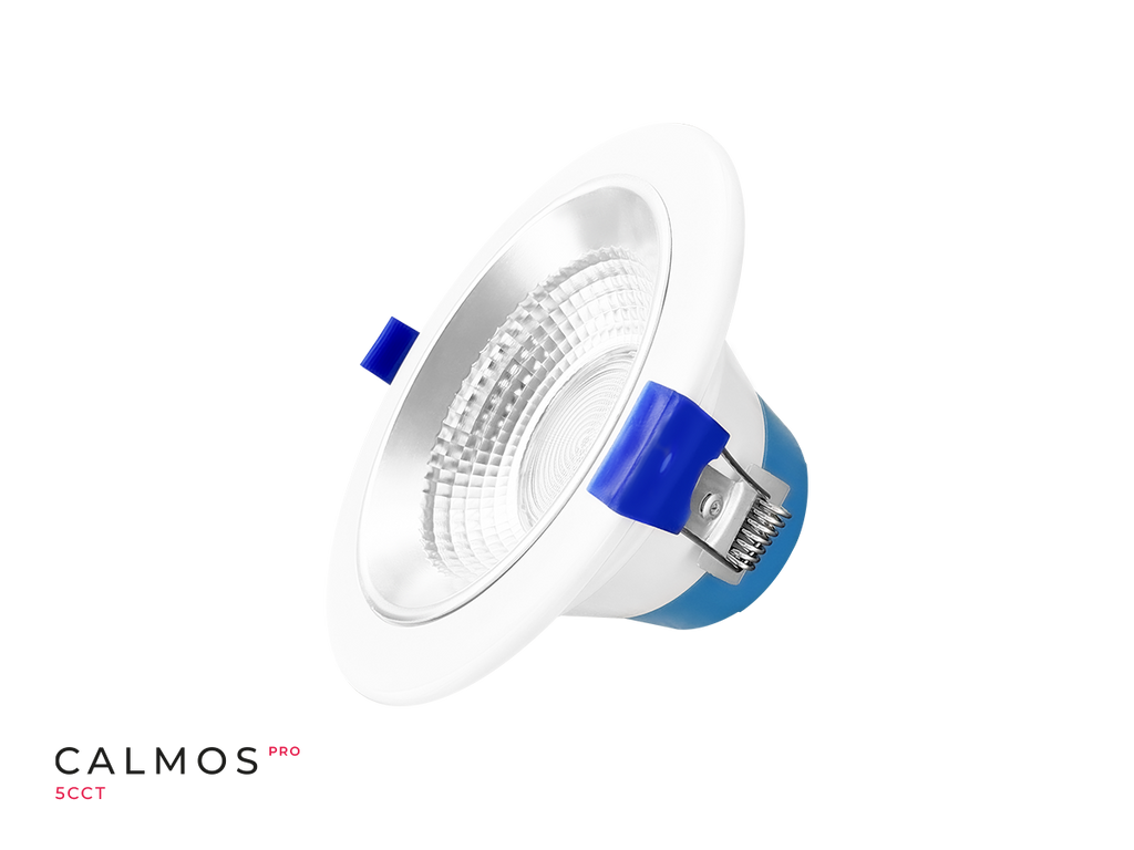 Downlight CALMOS PRO 5CCT (2,7/3/4/5/6K) 24/34W 4080lm 60° rond IP65 wit UGR<19 PRIME