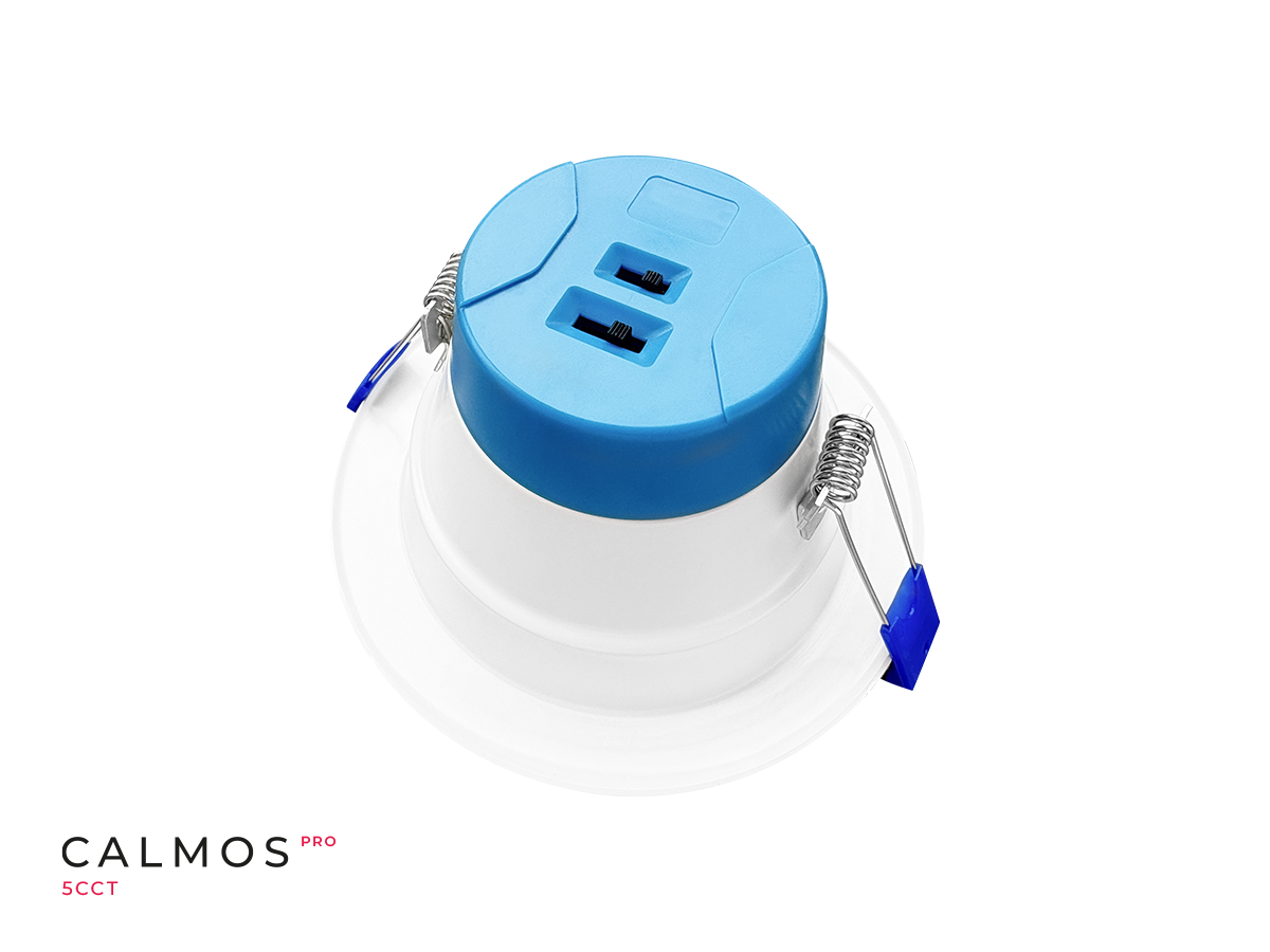 Downlight CALMOS PRO 5CCT (2,7/3/4/5/6K) 18/23W 2760lm 60° rond IP65 wit UGR<19 PRIME
