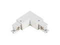 L-connector voor LUMICANTO POWERTRACK railbaan rechts wit met voeding PRIME