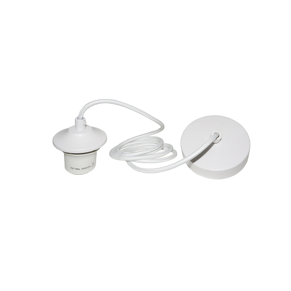 Artdelight Pendant cord uni - Pendel/Hanglamp - Wit