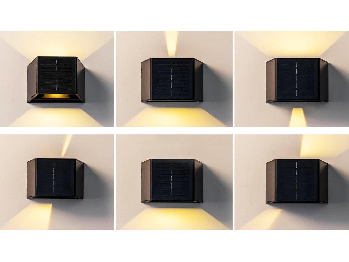 Solar LED wandlamp CUBE 3000K 50lm IP54 zwart LITE
