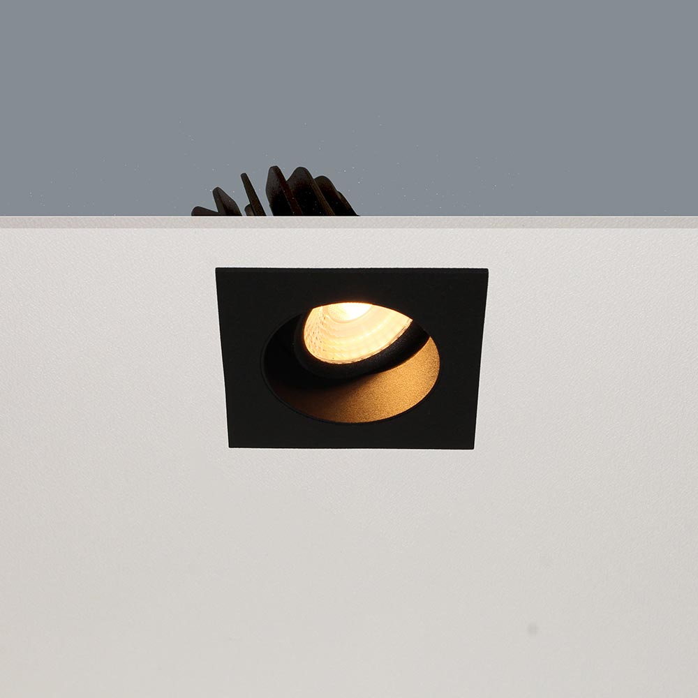 Artdelight Venice 2808 - Inbouwspot - 810lm - Vierkant - Richtbaar - Zwart