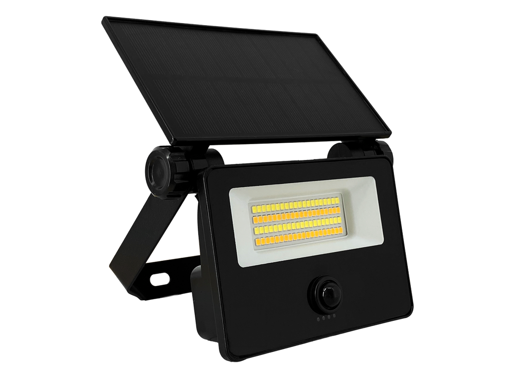 Solar schijnwerper FLOWLITE 3CCT (3/4/6,5K) 10W 1100lm PIR afstandsbediening IP65 zwart LITE