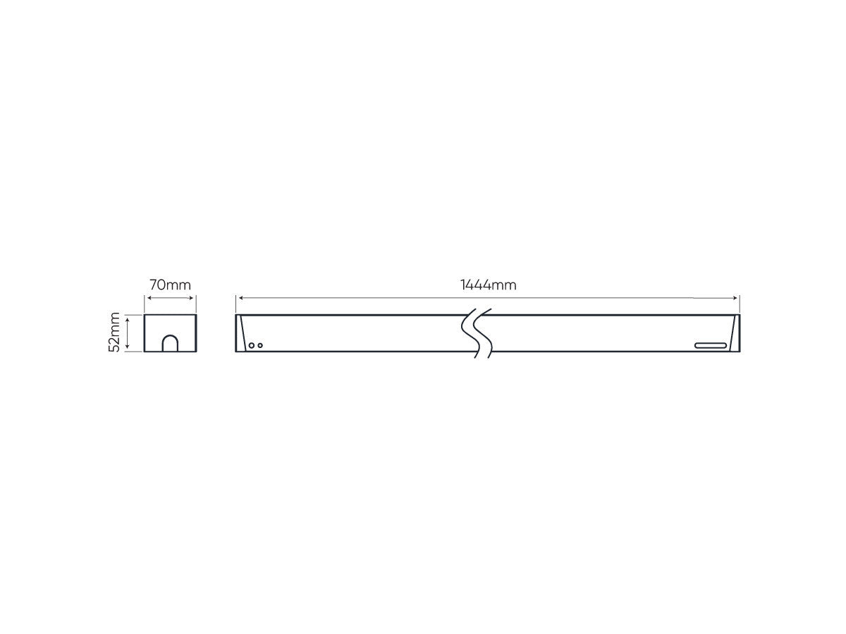 Lineaire armatuur FUSION 4000K 60W 7800lm P18° IP20 150cm wit PRIME