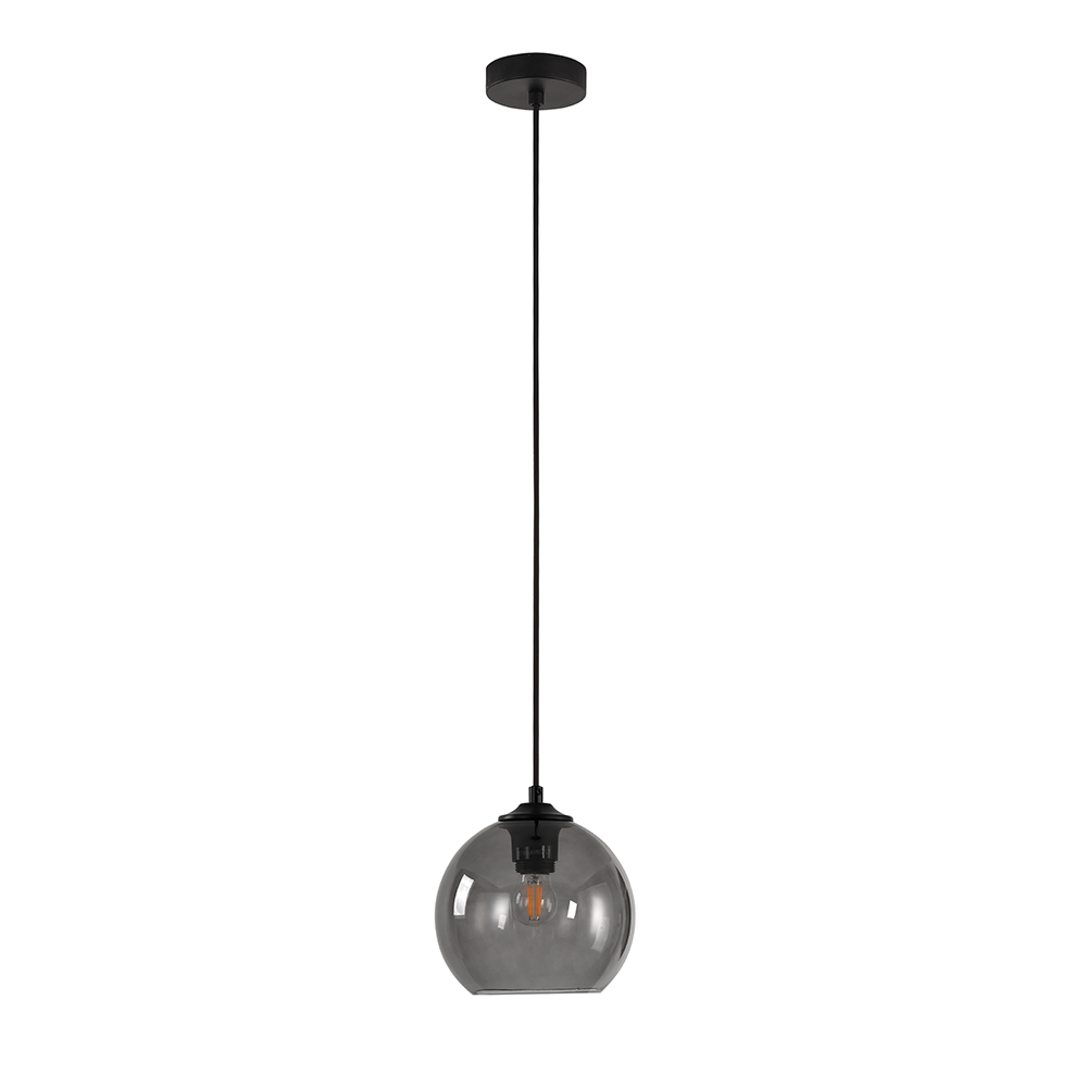 Artdelight Marino - Hanglamp - Ø20cm - Grijs glas