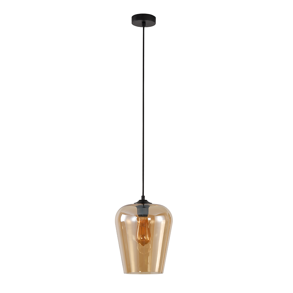 Artdelight Tombo - Hanglamp - Ø23cm - Amber glas