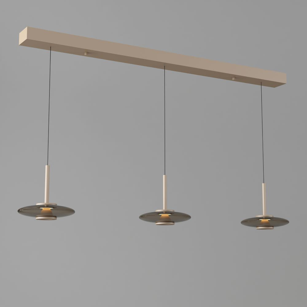 Artdelight Madison - Hanglamp - 3 lichts - Champagne
