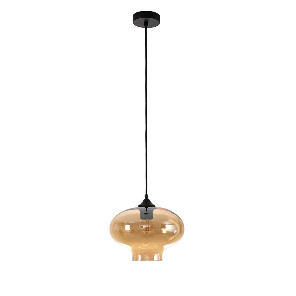 Artdelight Toronto - Hanglamp - Amber glas