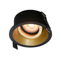 Artdelight Roura - Inbouwspot - Zwart/goud
