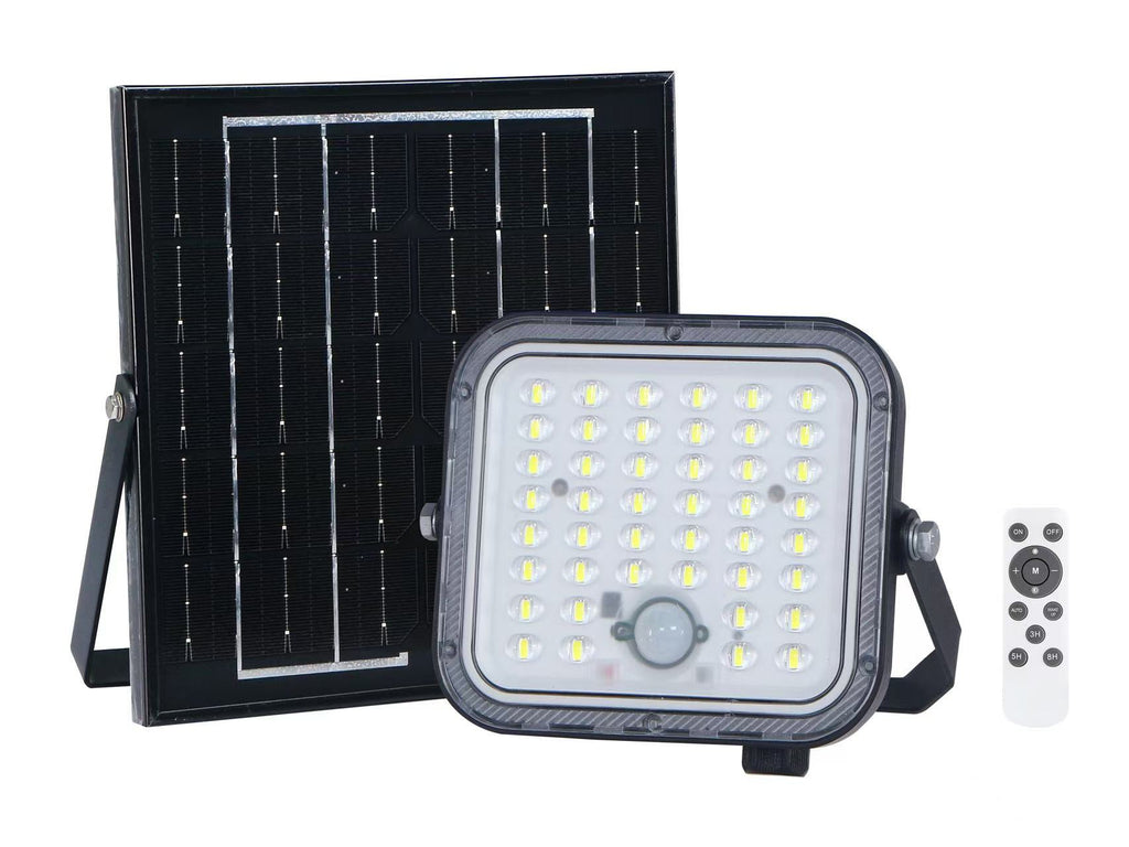 Solar schijnwerper LUNIR 4000K 50W 6W5V 1400lm IP65 zwart PRIME